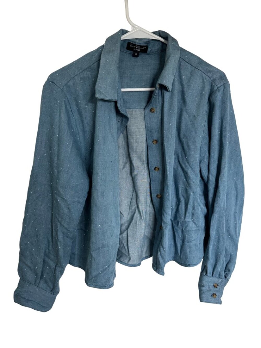 Velvet Heart Los Angeles Sparkle Rhinestone Denim Jacket (Size Medium)